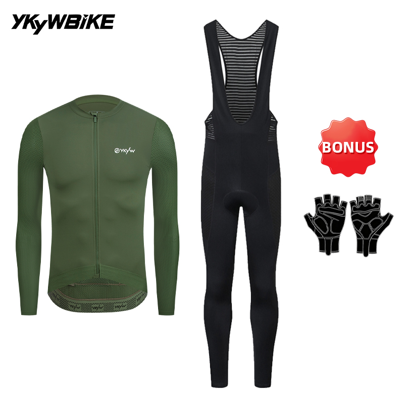 Cycling Gear Jersey - YKYWBIKE 남성용 사이클링 저지 세트, 봄용