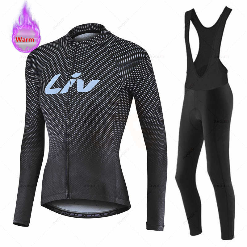 Liv 여성 겨울 Bicicleta 세트 야외 열 양털 - Cycling Gear Jersey 리뷰 및 가격